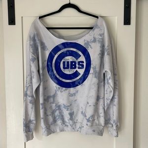 Chicago Cubs Tie-Dye Logo Sweatshirt